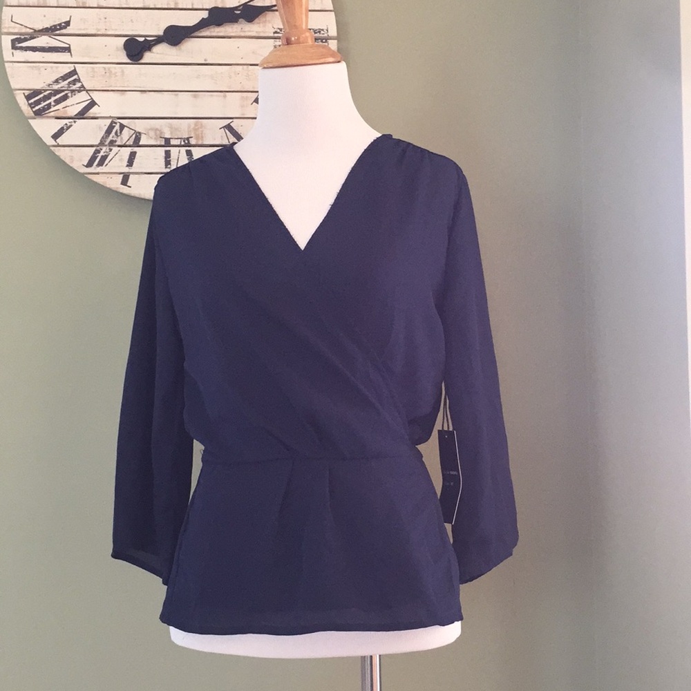 NWT Medium navy shear wrap